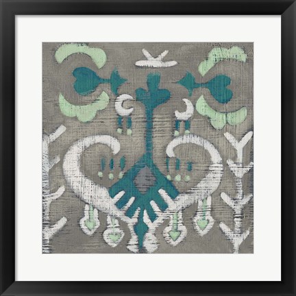 Framed Teal Tapestry I Print