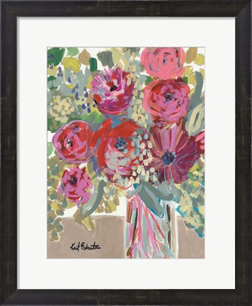 Framed Blooming in the Window Sill Print
