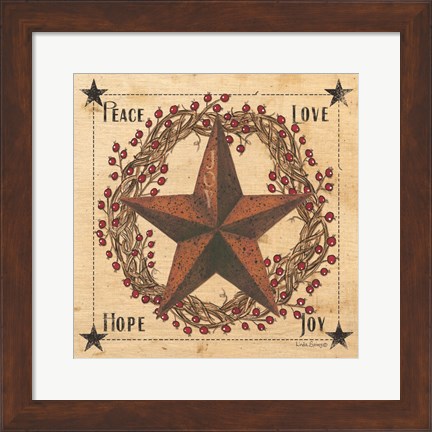 Framed Peace Love Hope Joy Print