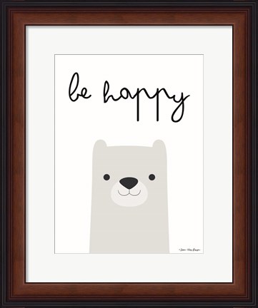 Framed Be Happy Print