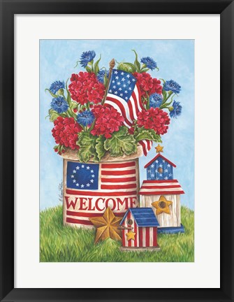 Framed Welcome Crock Still Life Print