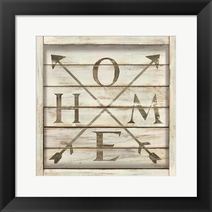 Framed Home Arrows Square Print