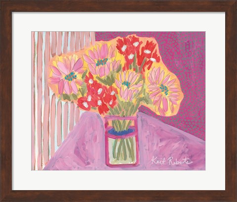 Framed Flowers for Vivian Print