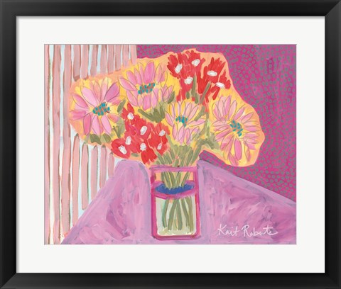 Framed Flowers for Vivian Print