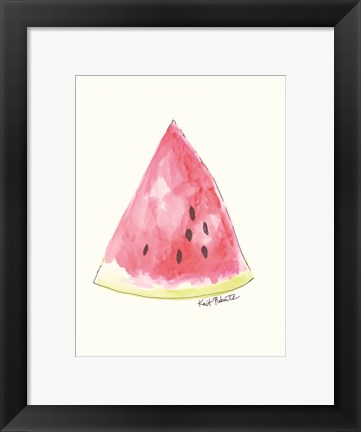 Framed W is for Watermelon Print