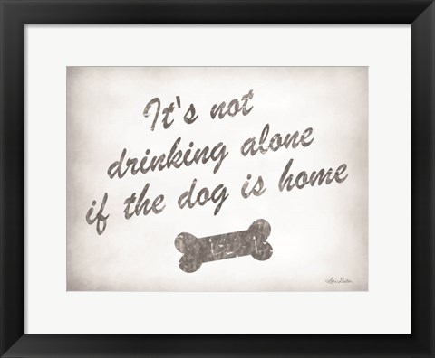 Framed Drinking Alone Print