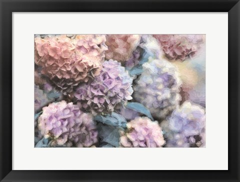 Framed Hydrangeas Abstract Print