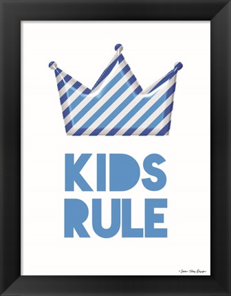 Framed Kids Rule Print