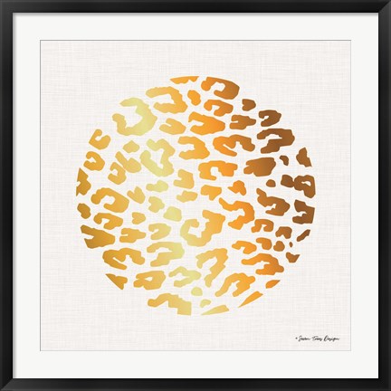 Framed Gold Leopard Print