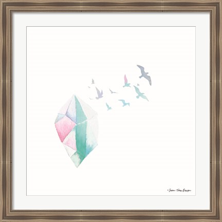 Framed Crystal Birds I Print