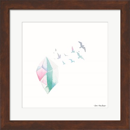 Framed Crystal Birds I Print