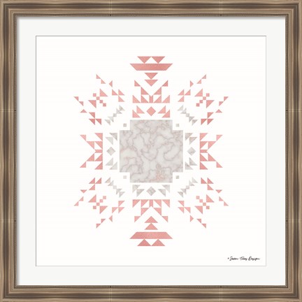 Framed Pink Aztec I Print