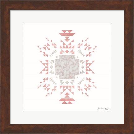 Framed Pink Aztec I Print