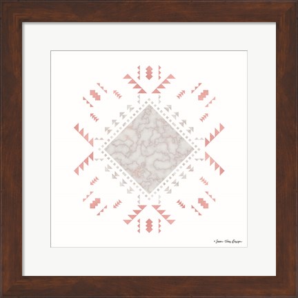 Framed Pink Aztec II Print