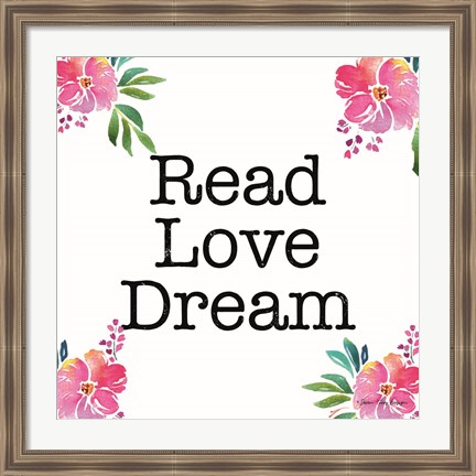 Framed Red, Love, Dream Print