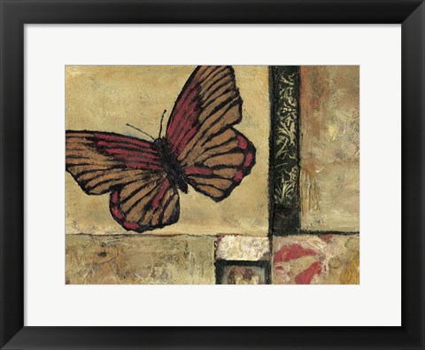 Framed Butterfly in Border I Print