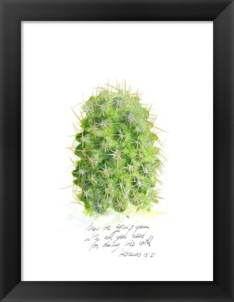 Framed Cactus Verse I Print