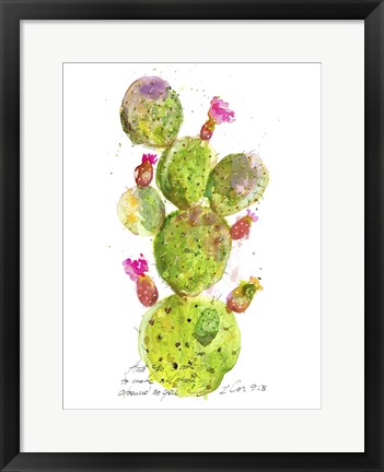 Framed Cactus Verse III Print