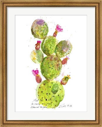 Framed Cactus Verse III Print