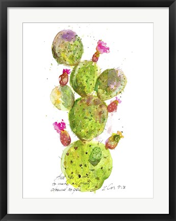 Framed Cactus Verse III Print