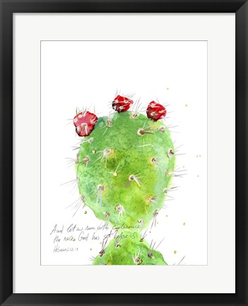 Framed Cactus Verse IV Print