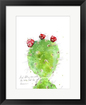 Framed Cactus Verse IV Print