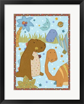 Framed Dino Friends II Print