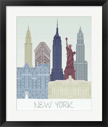 Framed New York Skyline Print