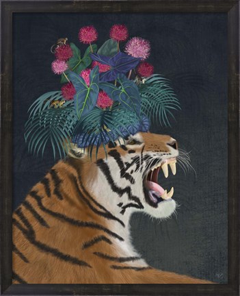 Framed Hot House Tiger 1 Print