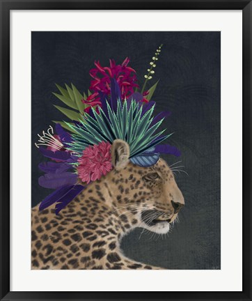 Framed Hot House Leopard 1 Print