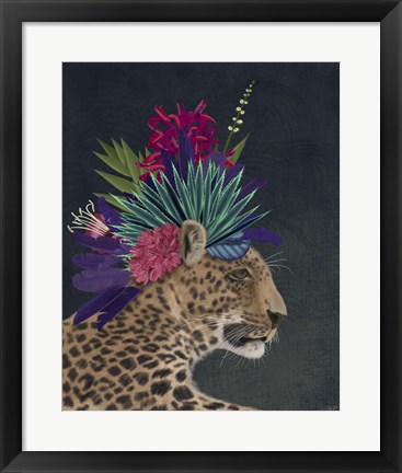 Framed Hot House Leopard 1 Print