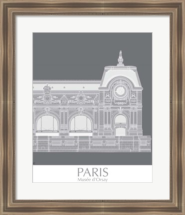 Framed Paris Musee Dorsay Monochrome Print