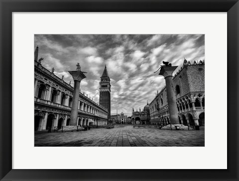 Framed B&amp;W San Marco Print