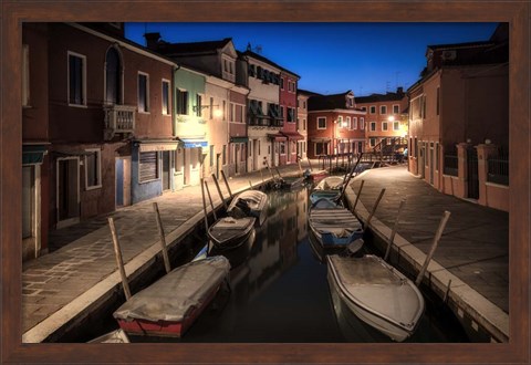 Framed Burano Street Lights II Print