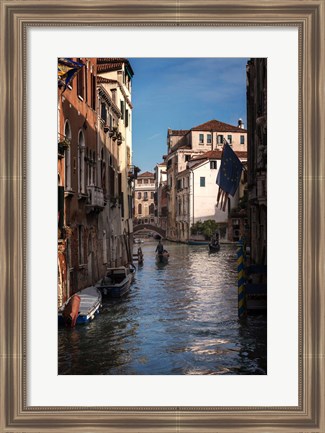 Framed Passing Gondolas Print