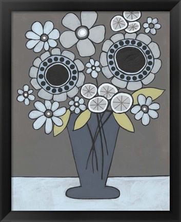 Framed Happy Garden Flowers II Print