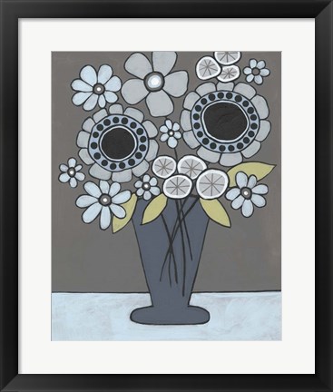 Framed Happy Garden Flowers II Print