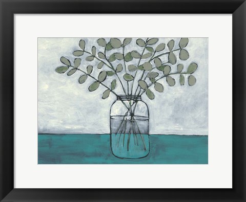 Framed Jar of Stems I Print