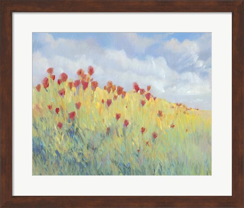 Framed Summer Breeze Meadow I Print