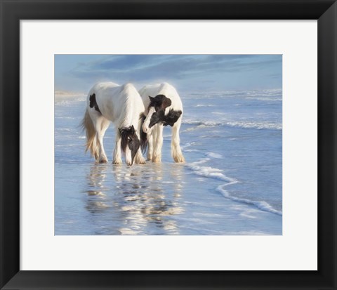 Framed Water Horses I Print