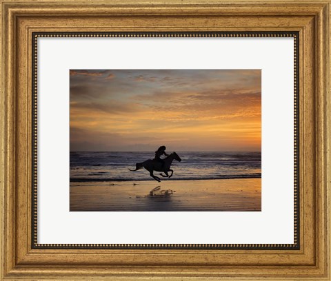 Framed Sunkissed Horses IV Print