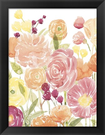 Framed Pastel Petals II Print