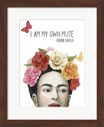 Framed Frida&#39;s Flowers I Print