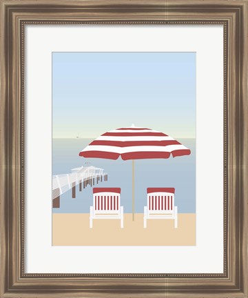 Framed Lido di Camaiore I Print