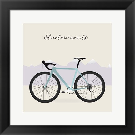 Framed Two-Wheel Travel I Print