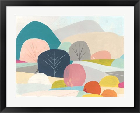 Framed Meadow Whimsy I Print