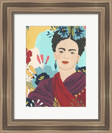 Framed Frida&#39;s Garden II Print