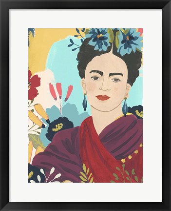 Framed Frida&#39;s Garden II Print