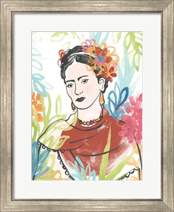 Framed Portrait of Frida  I Print