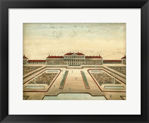 Framed Garden Design II Print